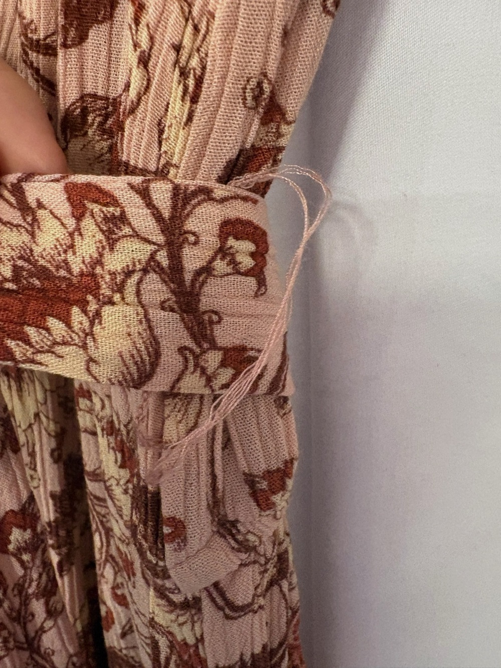 Knox Rose Target Boho Floral Faux-Wrap Maxi Dress Pink Red Size L - Picture 4 of 8